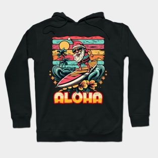 Aloha Surf Hawaii Vintage Christmas Gnome Hoodie